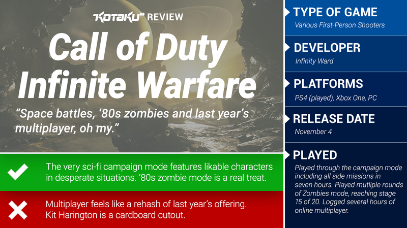 Illustration for article titled Call Of Duty: Infinite Warfare: The Kotaku Review